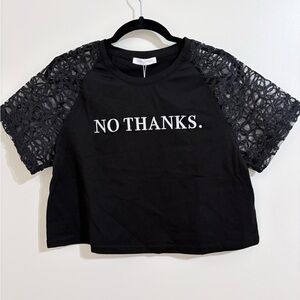 Black Embodied Sleeve Women's Top